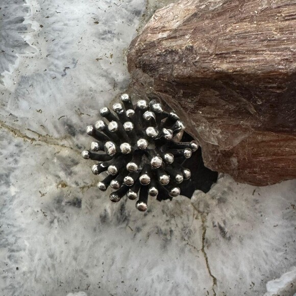 Sterling Silver Porcupine Fashion Ring For Women, Taxco Mexico - Picture 2 of 10